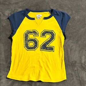 BDG Yellow and Navy Graphic Tee